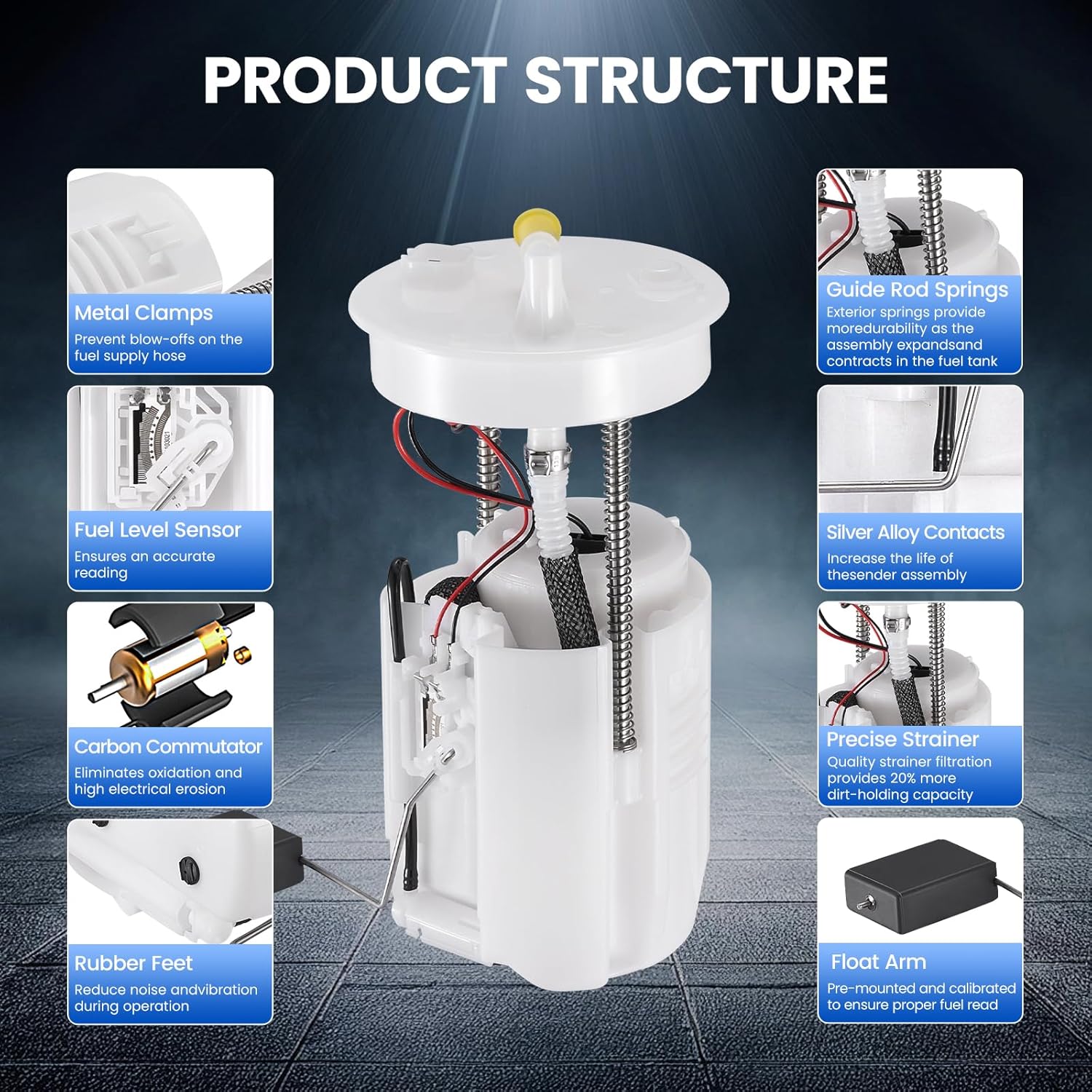 SYKRSS E9070M Fuel Pump Module Assembly Compatible with Honda Odyssey 2011-2013 3.5L V6 GAS, Replaces# 17045TK8A00