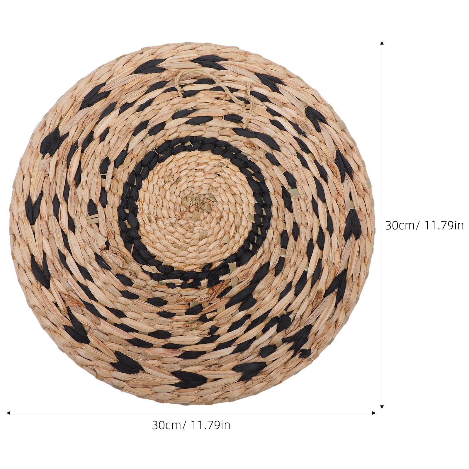 11 Stück Boho Wanddeko aus Stroh, Rund, Handgefertigt, Weiß