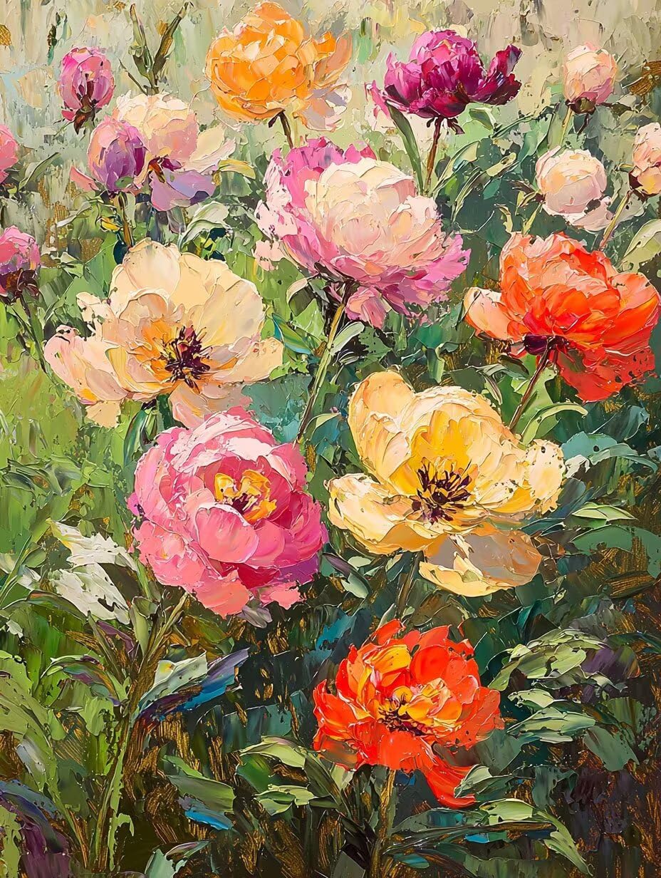 WEISHIWE Fiore colorato Dipingere con i Numeri per Adulti, 70x90cm a-46 | Paint by Numbers Kit con Pennelli e Acrilico Pigmento, Fai da te Olio La Pittura di Numeri Kit, Decora la Casa, senza Cornice