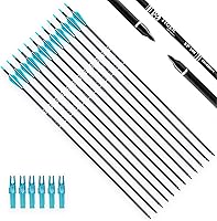 Vista 9 de Flecha de carbono de 30 pulgadas con puntas extraíbles para arco compuesto y recurvo (paquete de 12 unidades)