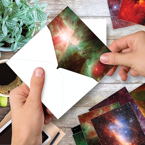 Miniatura 6 de The Best Card Company - 20 tarjetas de notas en blanco en caja (4 x 5.12 pulgadas) - Divertidos patrones surtidos (10 diseños, 2 de cada uno) -