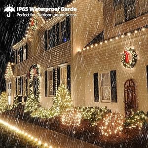 Tcamp 164FT 500 LED Christmas Lights, 8 Modes Christmas Tree Lights with Timer Memory Function, Green Wire Starry Fairy String Light for Xmas Tree Halloween Outdoor Indoor Decor (Warm White)