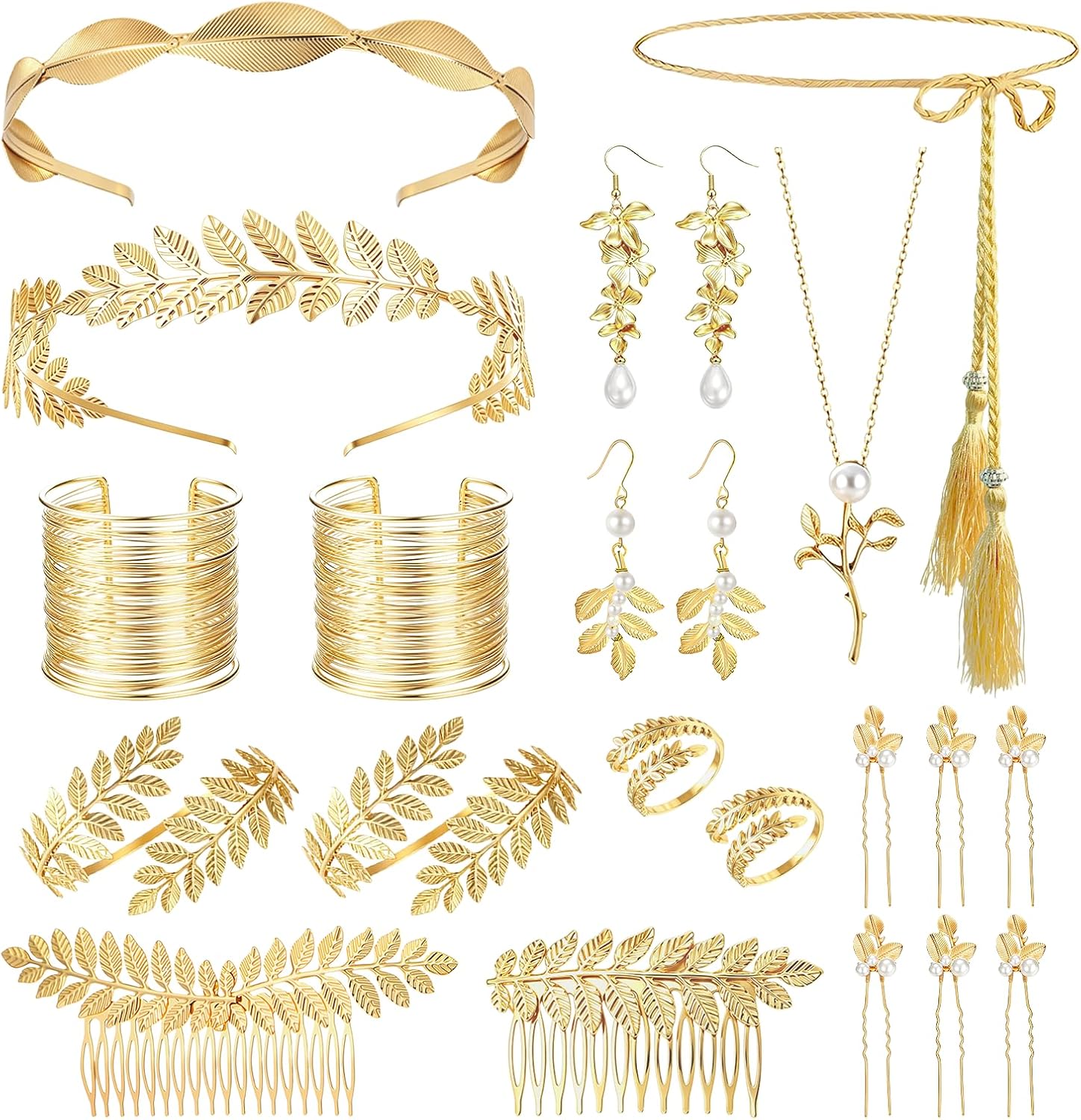 22Pcs Greek Goddess Costume Accessories Set for Women