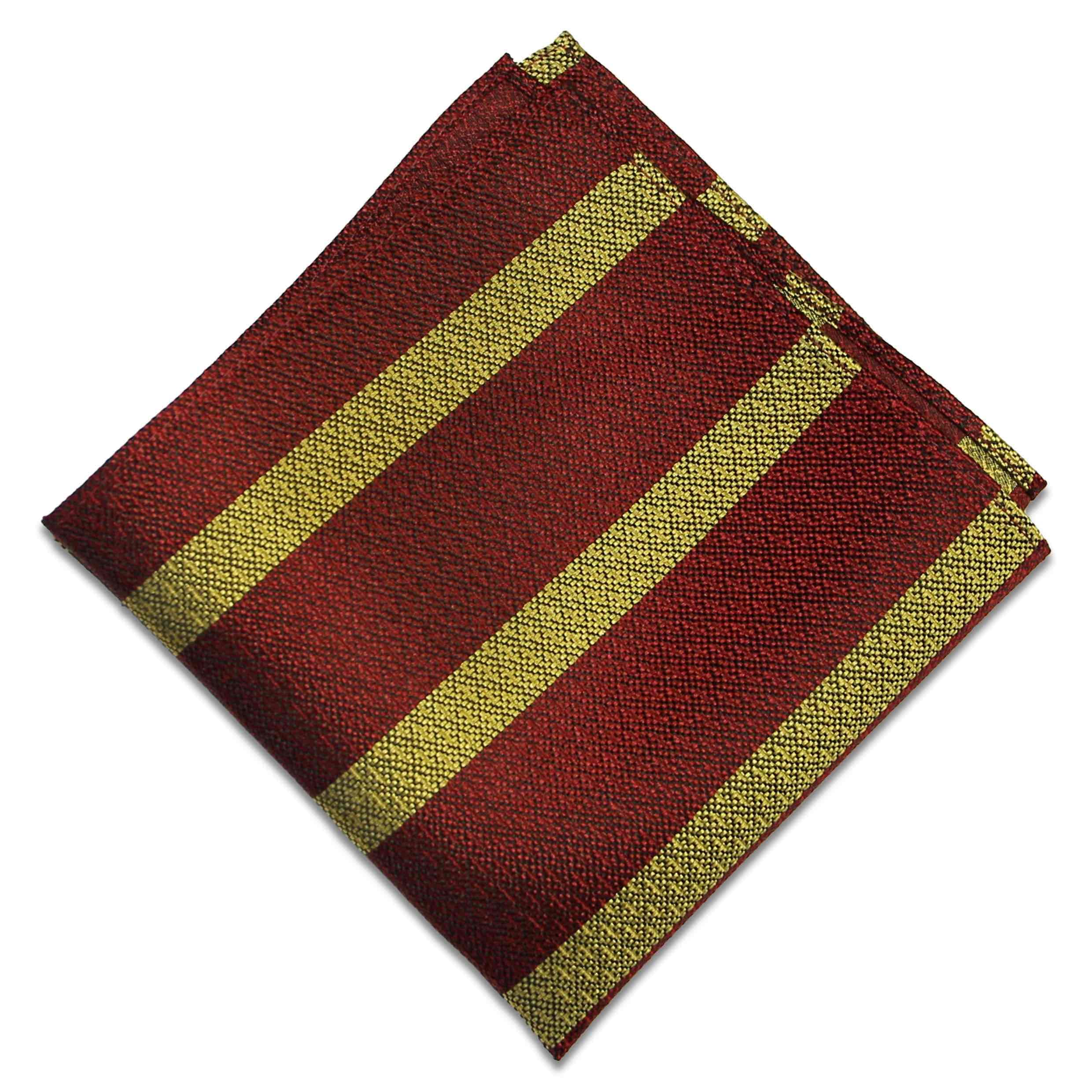 The Regimental Shop Men's Maroon/Gold The Regital Shop 9Th/12Th Royal Lancers Silk Non Crease Pocket Square