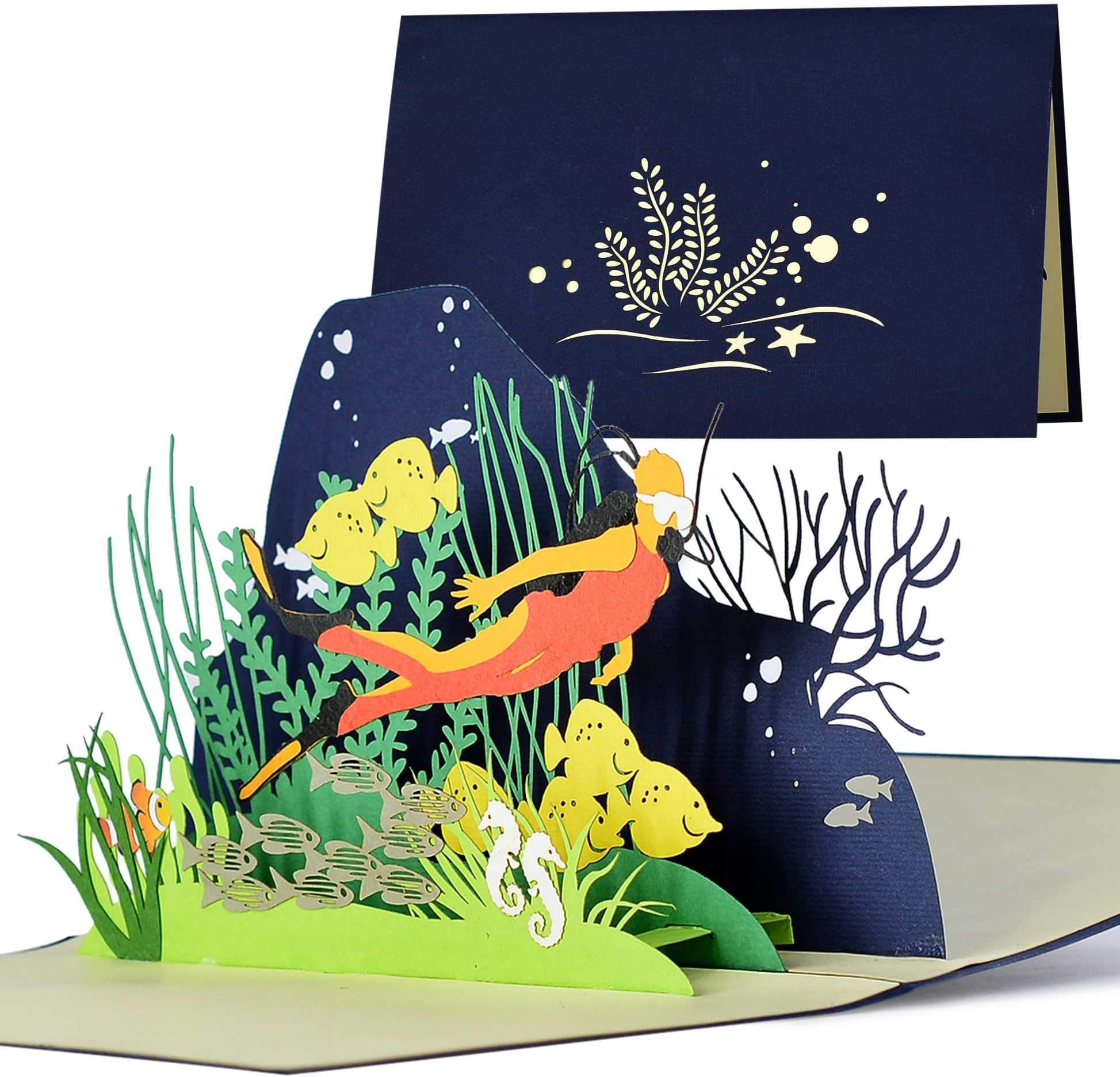 Diese-Klappkarten Biglietto Pop-Up 3D - Biglietto Per Auguri Con Design