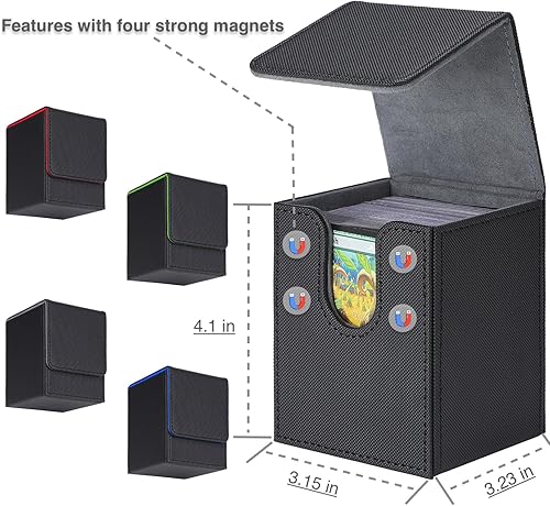 Miniatura 7 de WPGEAR Juego de fundas para cartas intercambiables, capacidad para hasta 4000 tarjetas en total, incluye caja de almacenamiento de 3 filas, 4 fundas
