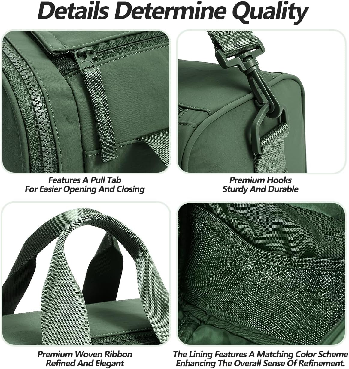 Small Gym Bag Bag With Wet Compartment And Coin Purse Duffel Bags Dance Yoga Workout Bag,Mini Gym Bag For Women (Small Gym Bag - Bean Green) - Image 6