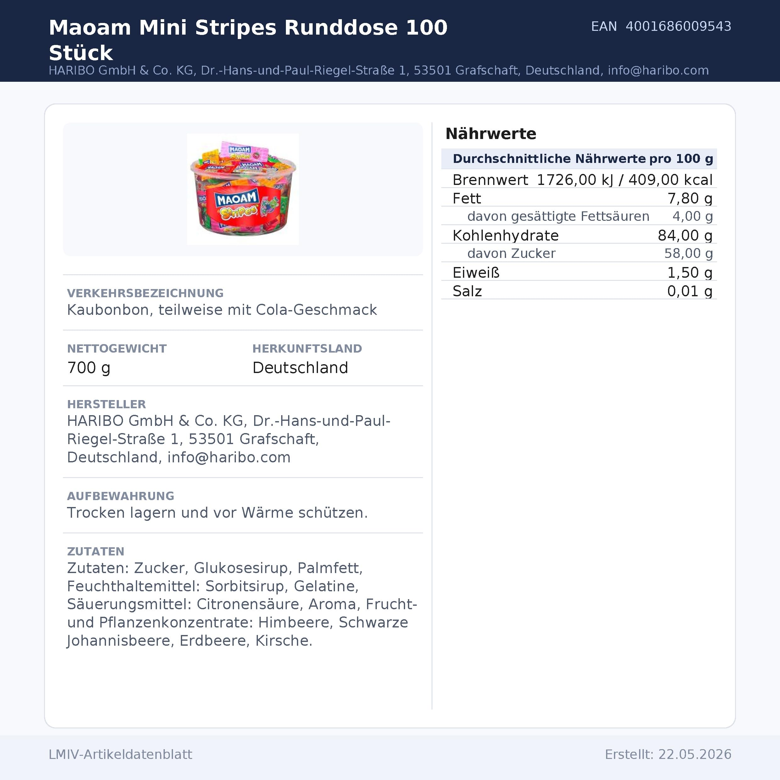 Maoam Stripes 3x100er