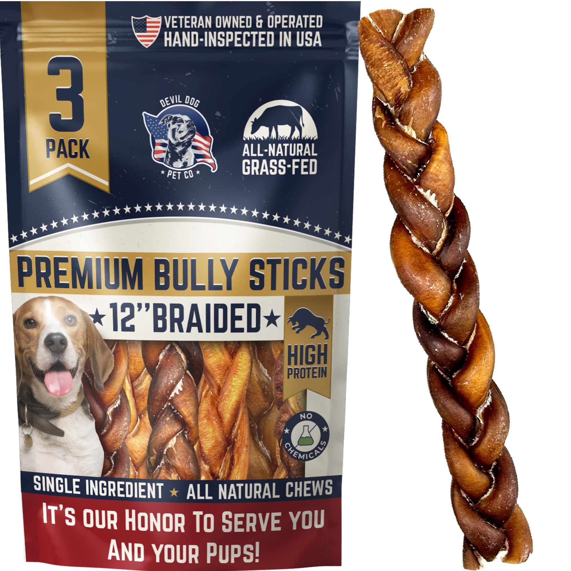 Devil Dog Pet Co Braided Bully Sticks