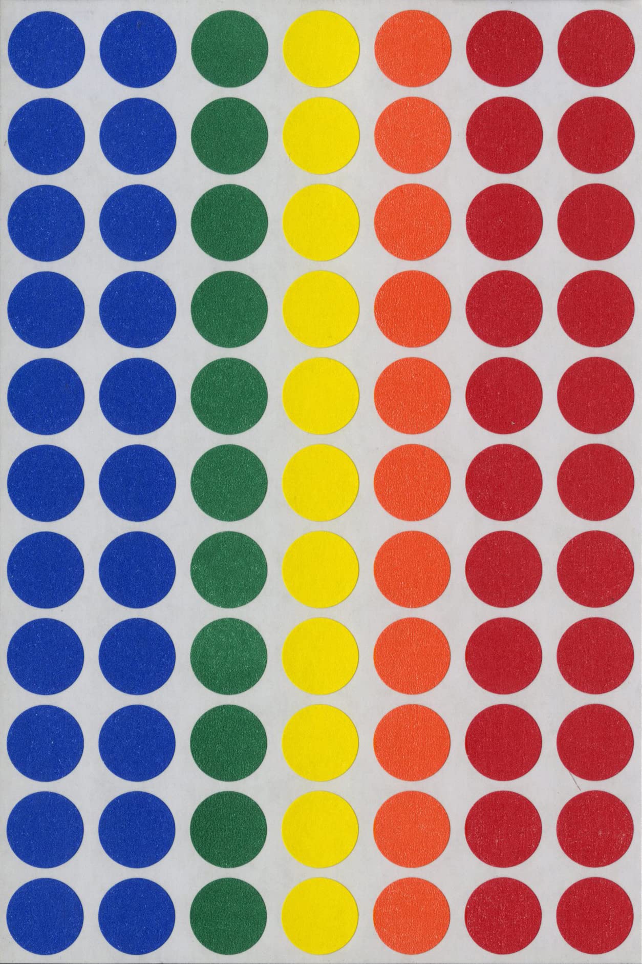 MACO Assorted Primary Round Color Coding Labels, 1/2 Inches in Diameter, 800 Per Box (MR808-A1)