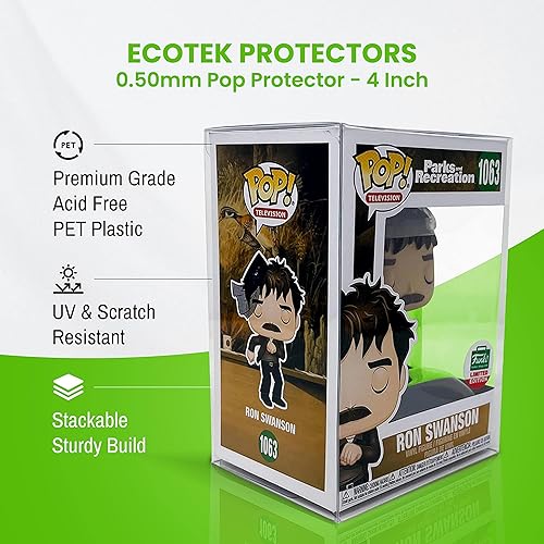 Vista 7 de EcoTEK Protectors, Paquete de 80 fundas protectoras para figuras de exhibición de 4 pulgadas, resistente a los arañazos, fuerte, transparente