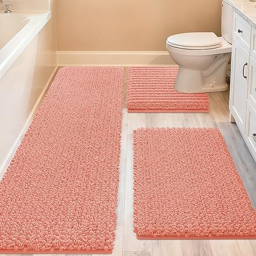 Miniatura 65 de ACCUMTEK Tapete Alfombra de Baño de Lujo Azul Marino Mejorado 32"x20", Tapetes de Baño Ultra Suaves Gruesos Absorbentes, Tapete de Felpilla Azul