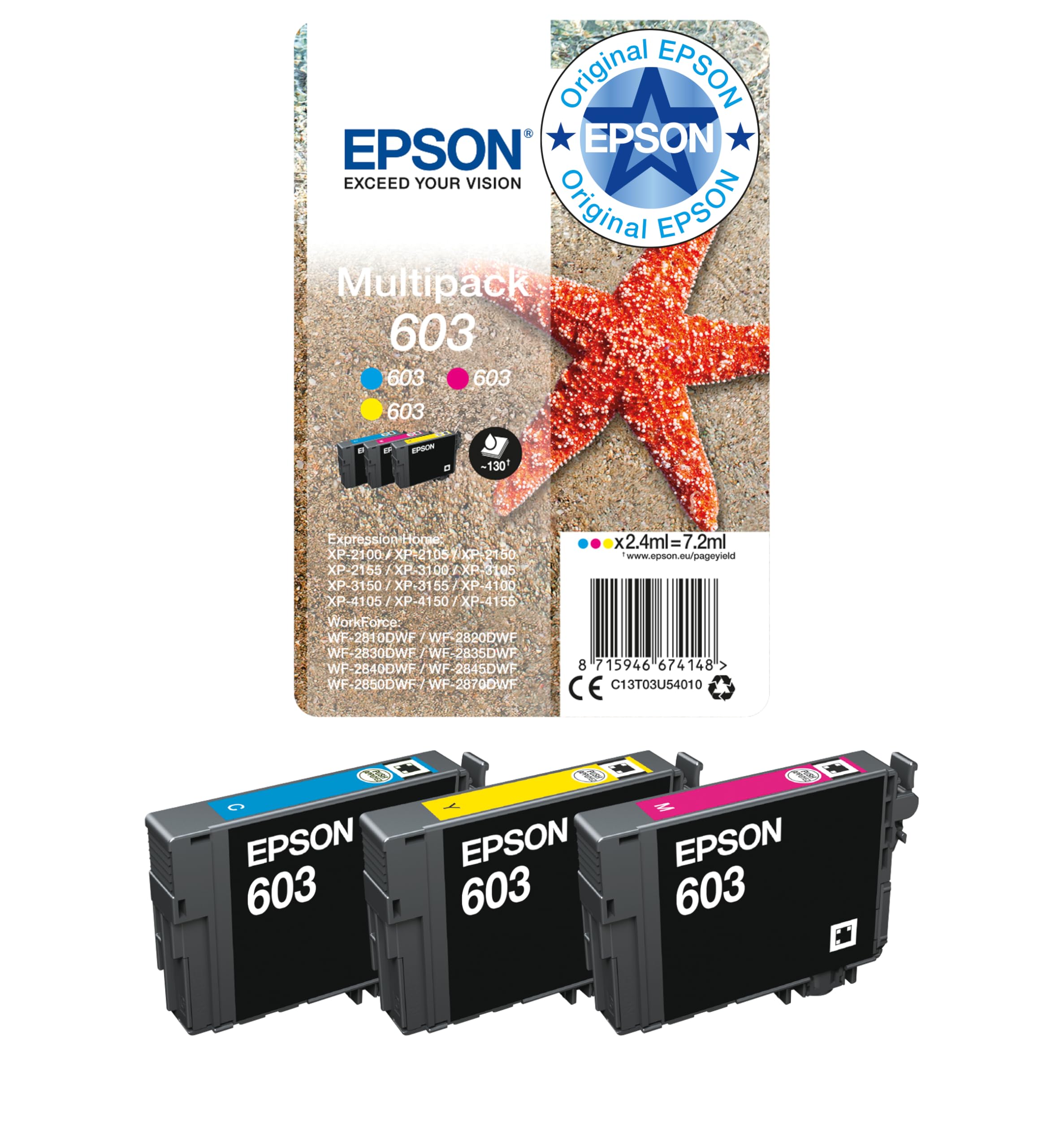 Epson Original 603 Tinte Seestern Multipack 3-farbig Standard