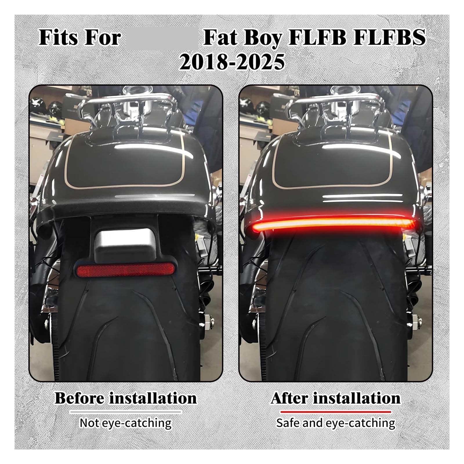 Clignotants Moto Feux Arrière De Moto LED Feu Stop Clignotant Lampe pour Softail pour Fatboy FLFB FLFBS 2018-2025