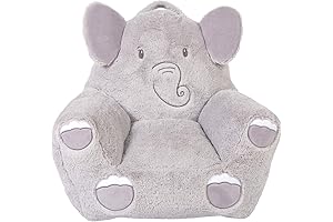 Elephant Plush Character Kids Chair, Comfy Pillow Chair for Boys and Girls,...