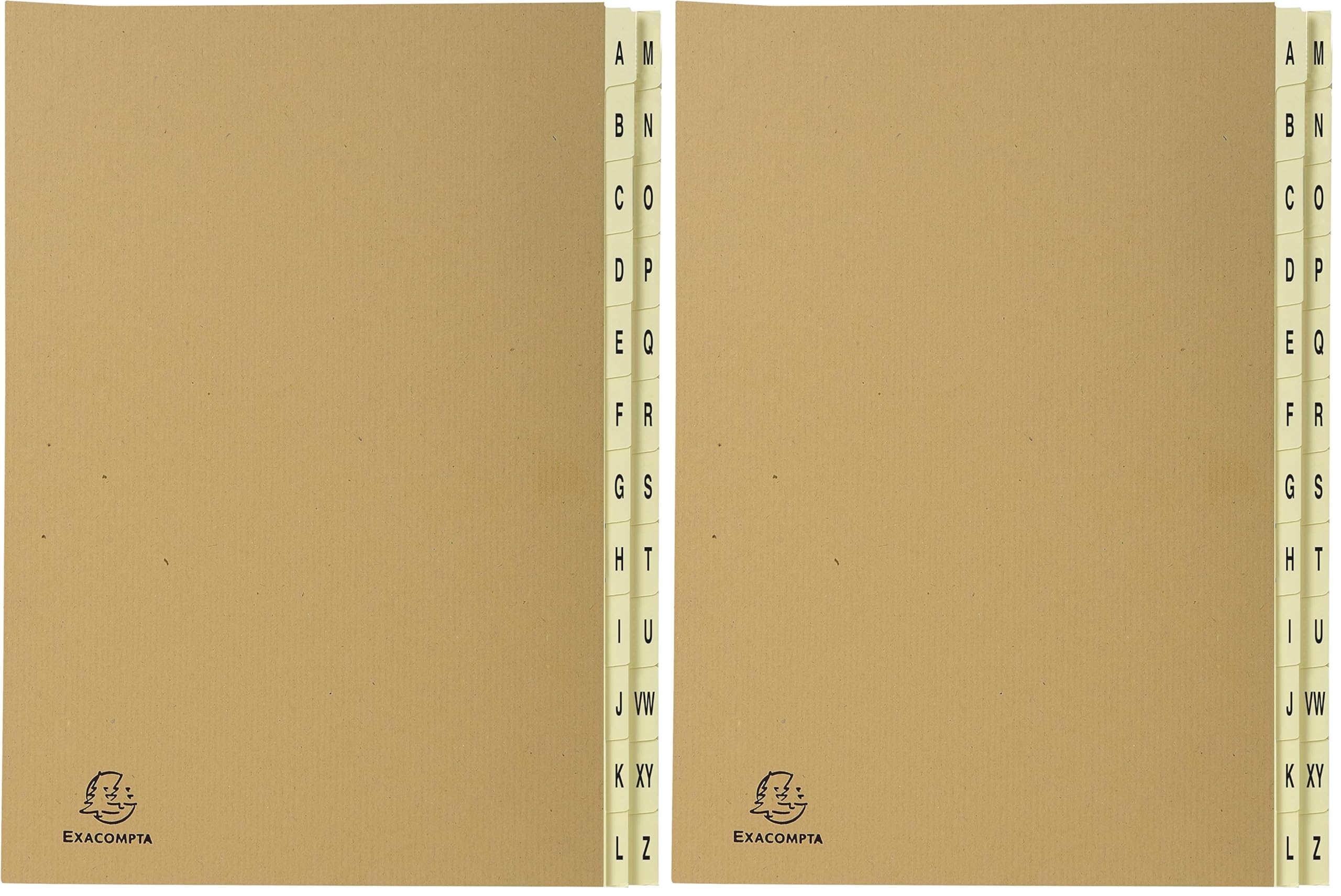 Exacompta - Réf. 22229E - 1 trieur Ordonator - couverture en kraft recyclé - intérieur en carte ivoire - onglets plastifiés alphabétiques - 24 compartiments - dim 25x33 cm - pour A4 - couleur brun