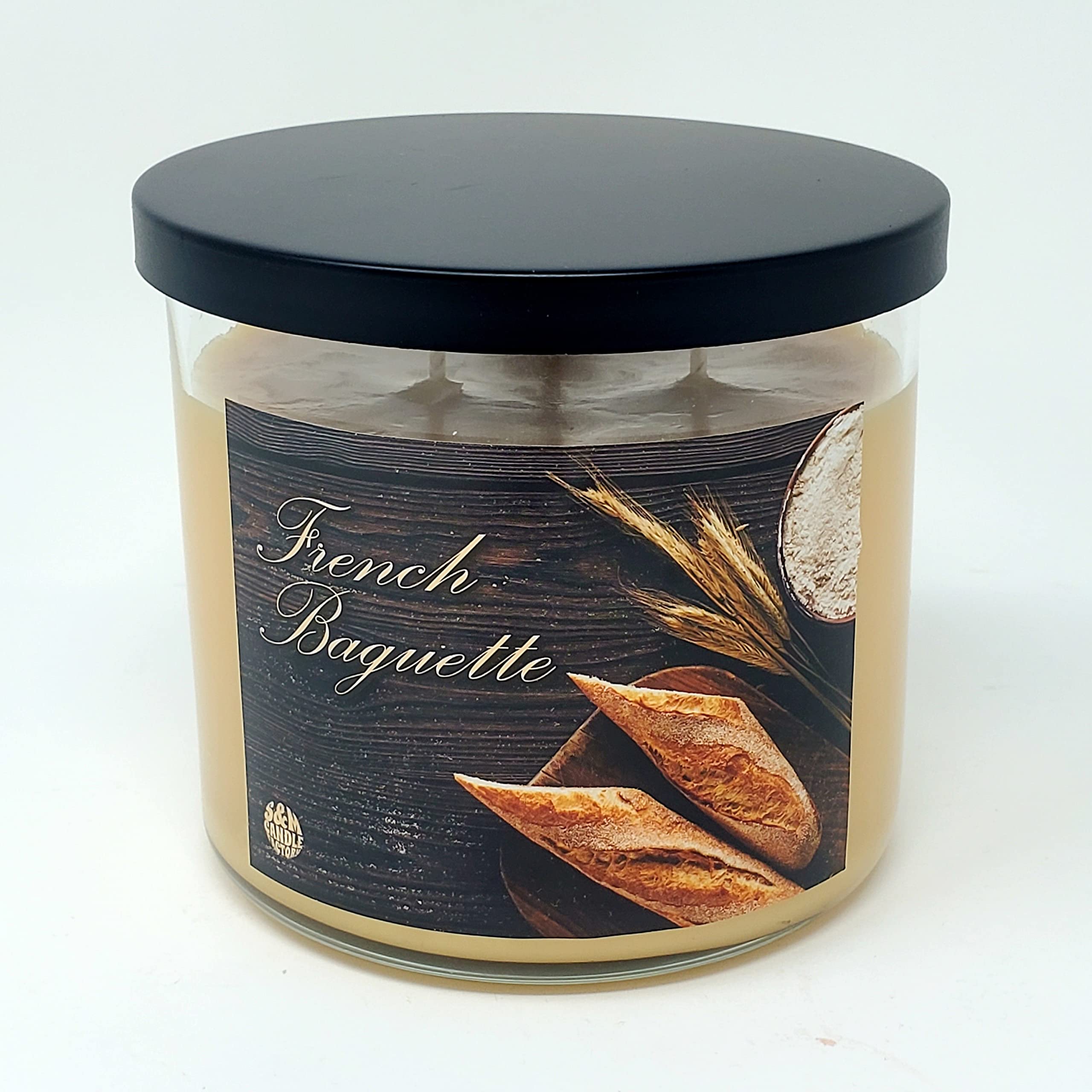 French Baguette Candle ~ Candela profumata al Pane Caldo ~ 100% Cera di soia Large 3 Wick