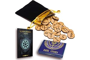 Viking Elder Futhark Runes Set with Manual for Beginners