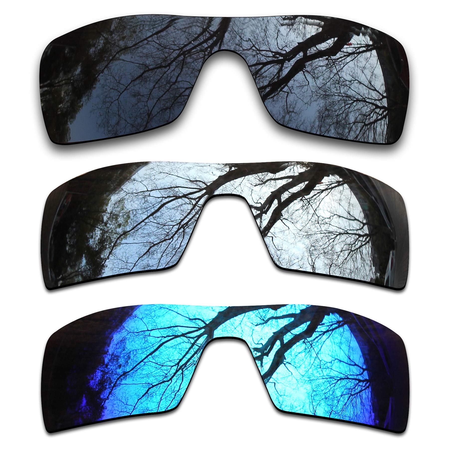 ToughAsNails 3 Pair Polarized Replacement Lenses for Oakley Oil Rig Pack-BSI2
