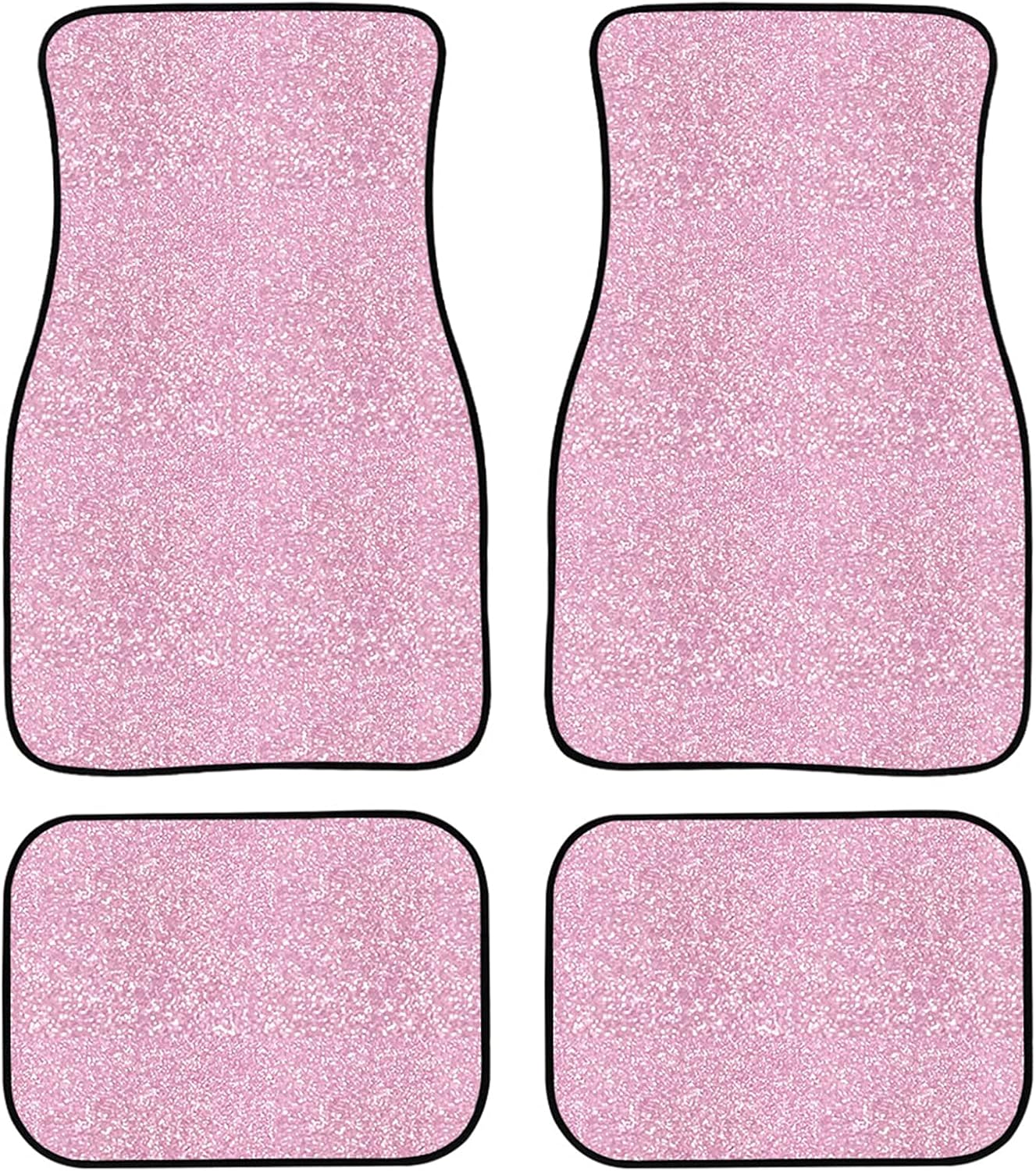 STUOARTE Pink Floor Mats for Cars,Rose Gold Car Floor Mats