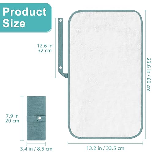 Miniatura 6 de Accmor Cambiador de pañales portátil, muselina de algodón plegable cambiador de bebé para viajes, artículos esenciales para bebés, regalos de