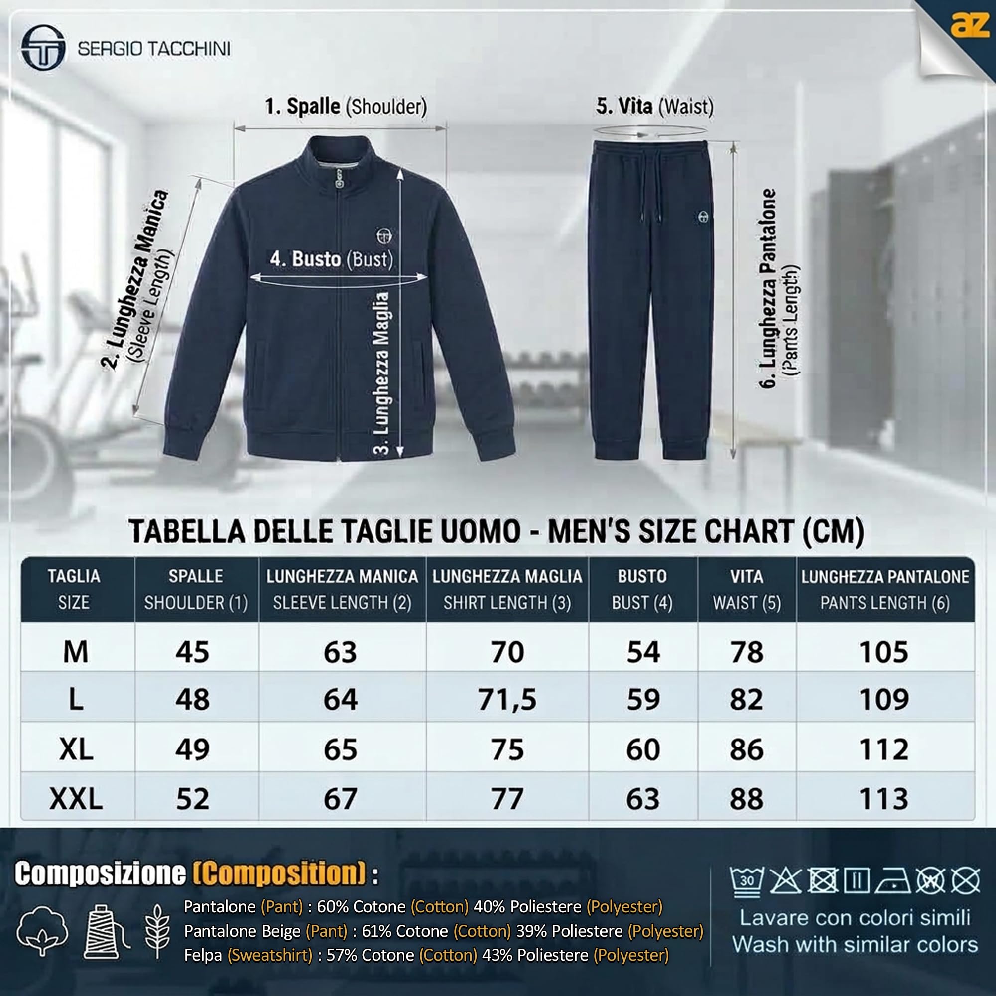 Sergio Tacchini Completo Homewear Uomo