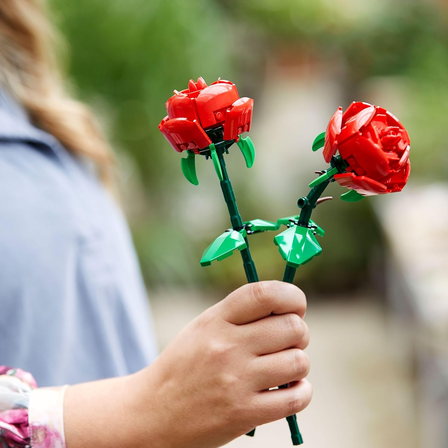 Lego Creator Roses Artificial Flowers Set Compatible with Bouquets, Valentine's Gift, Floral Decor and Kids Bedroom and Desk Accessories for Girls, Boys, and Teens 40460