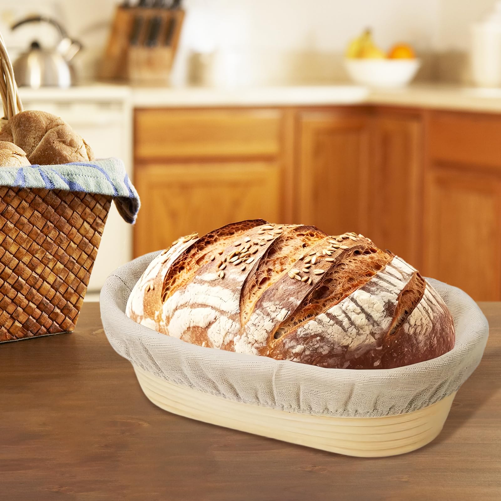 Sourdough Kit with Professional Bread Making Tools - A Complete Sourdough  Bread Making Kit Including10" Round & ブレッドプルーフバスケットオーバルとラウンド(11インチオーバル6個)