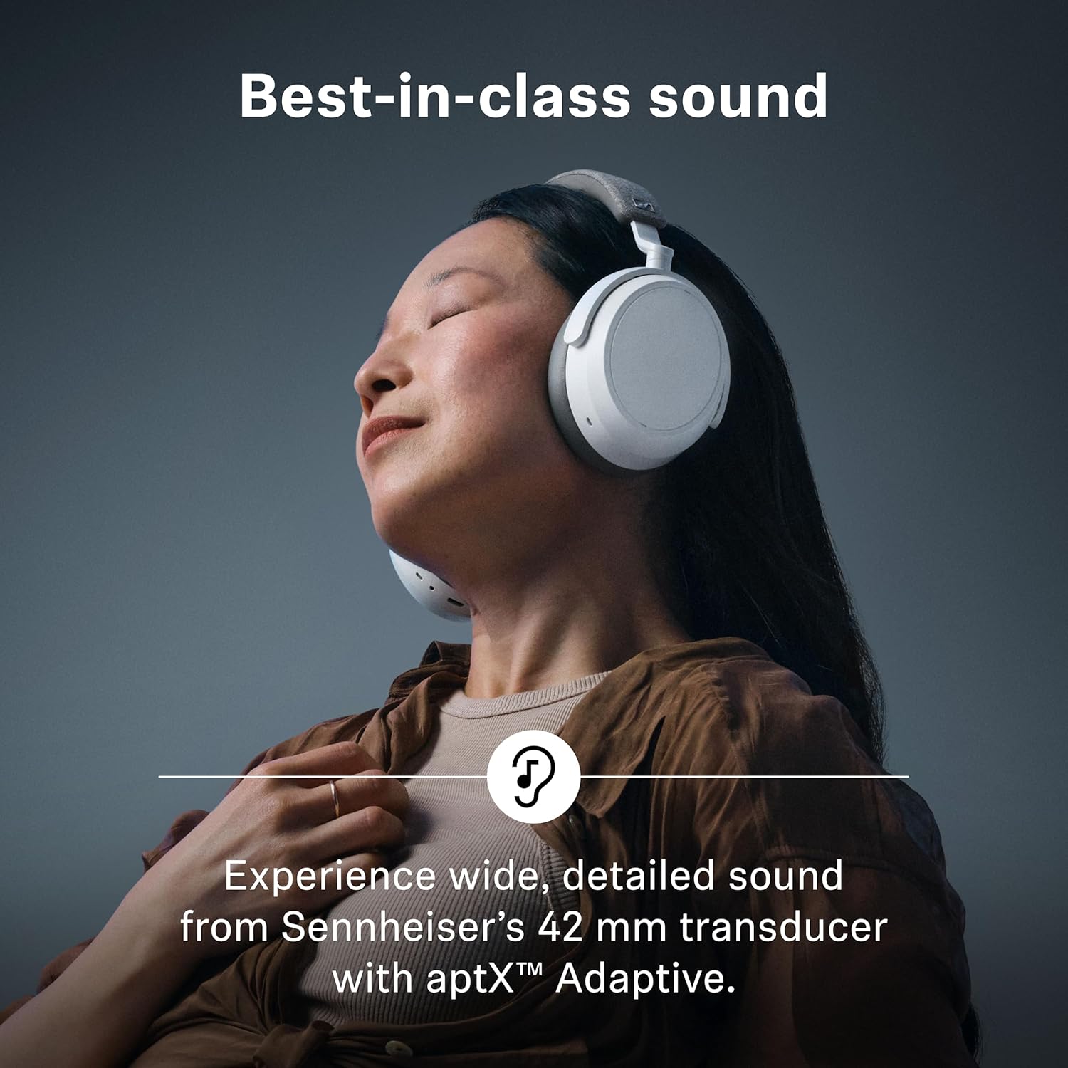 Sennheiser Momentum 4 Wireless Headphones, Bluetooth for Crystal-Clear Calls w/Adaptive Noise Cancellation, 60h Battery Life, Customizable Sound, Graphite Grey (Renewed) - Image 2