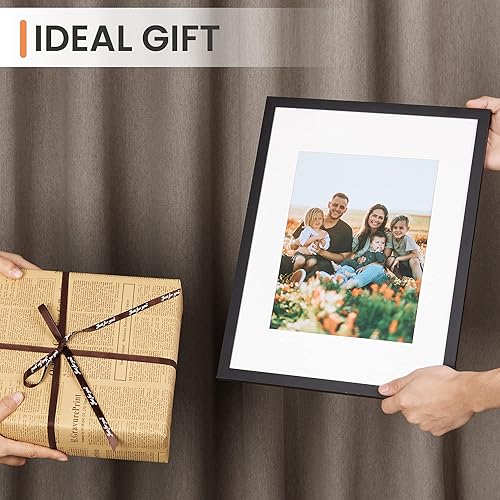 Miniatura 6 de upsimples Portarretratos de 12 x 16 pulgadas, para exhibir fotos de 8.5 x 11 pulgadas con paspartú o de 12 x 16 pulgadas sin paspartú, marco de