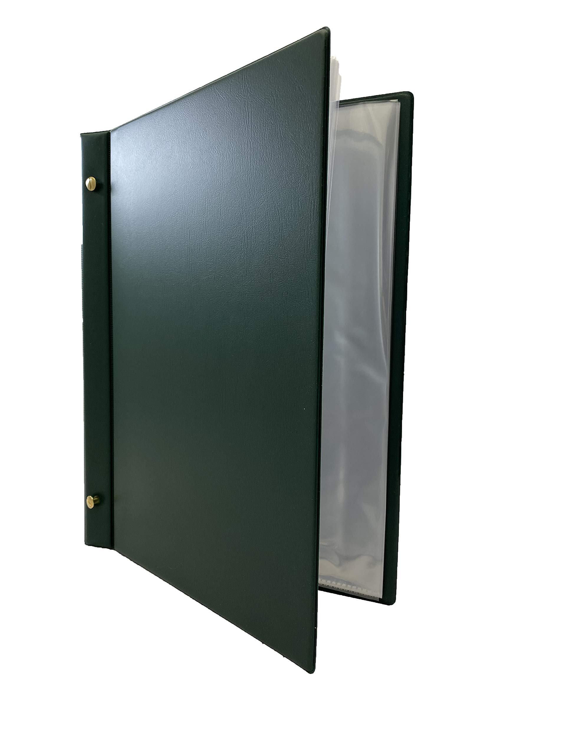 Lansdale A4 Expandable Hard Cover Nyrex/Nirex Document Holder - 30 Pockets - Green