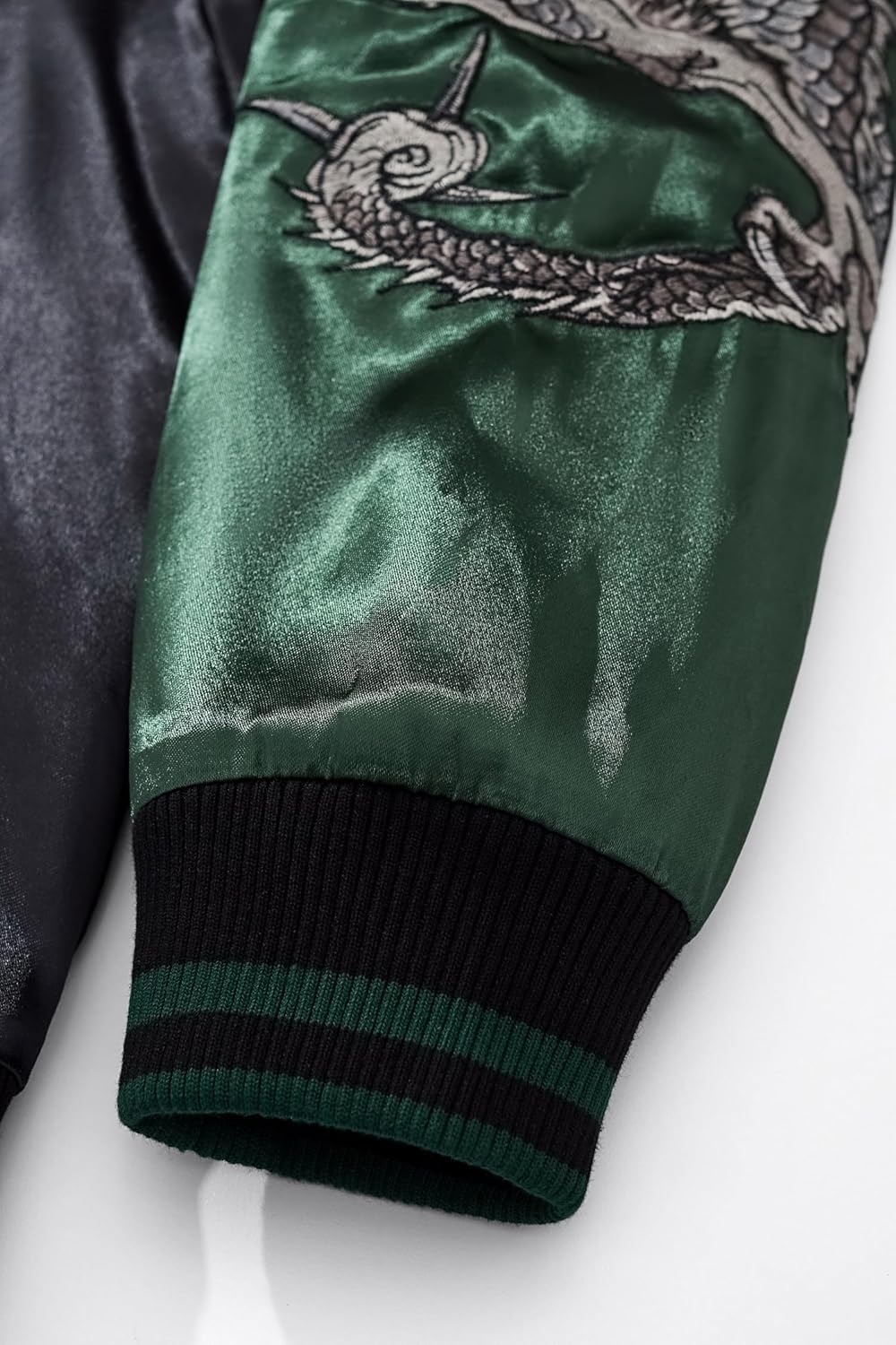 Vintage Dragon Embroidered Bomber Jacket Japanese Streetwear Classic Oriental Windbreaker Coat for Men Women - Image 5