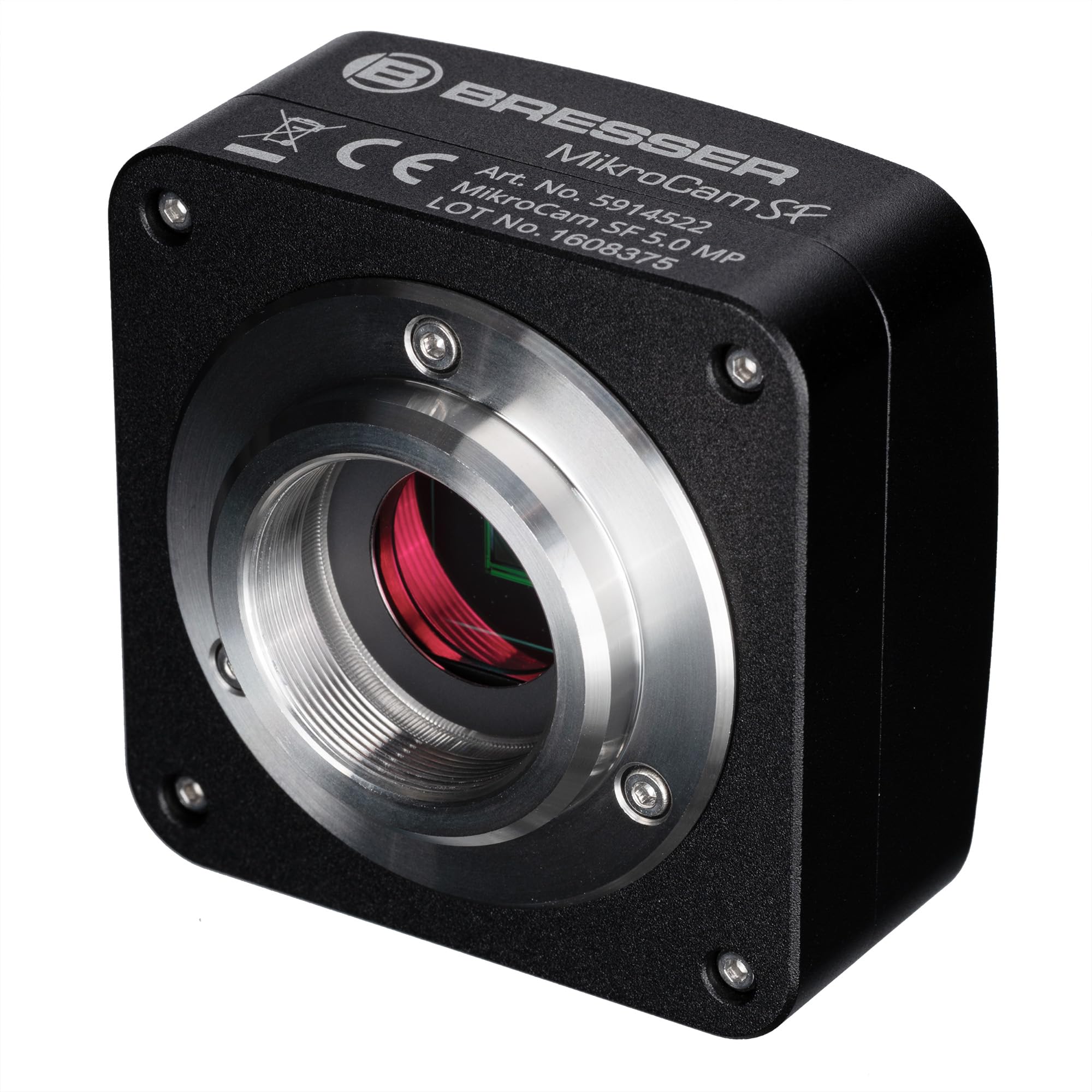 Bresser MikroCam SF 5.0 MP Mikroskopkamera mit Sony IMX335 Sensor, C-Mount, bis zu 26 fps, inkl. Adapter und Software