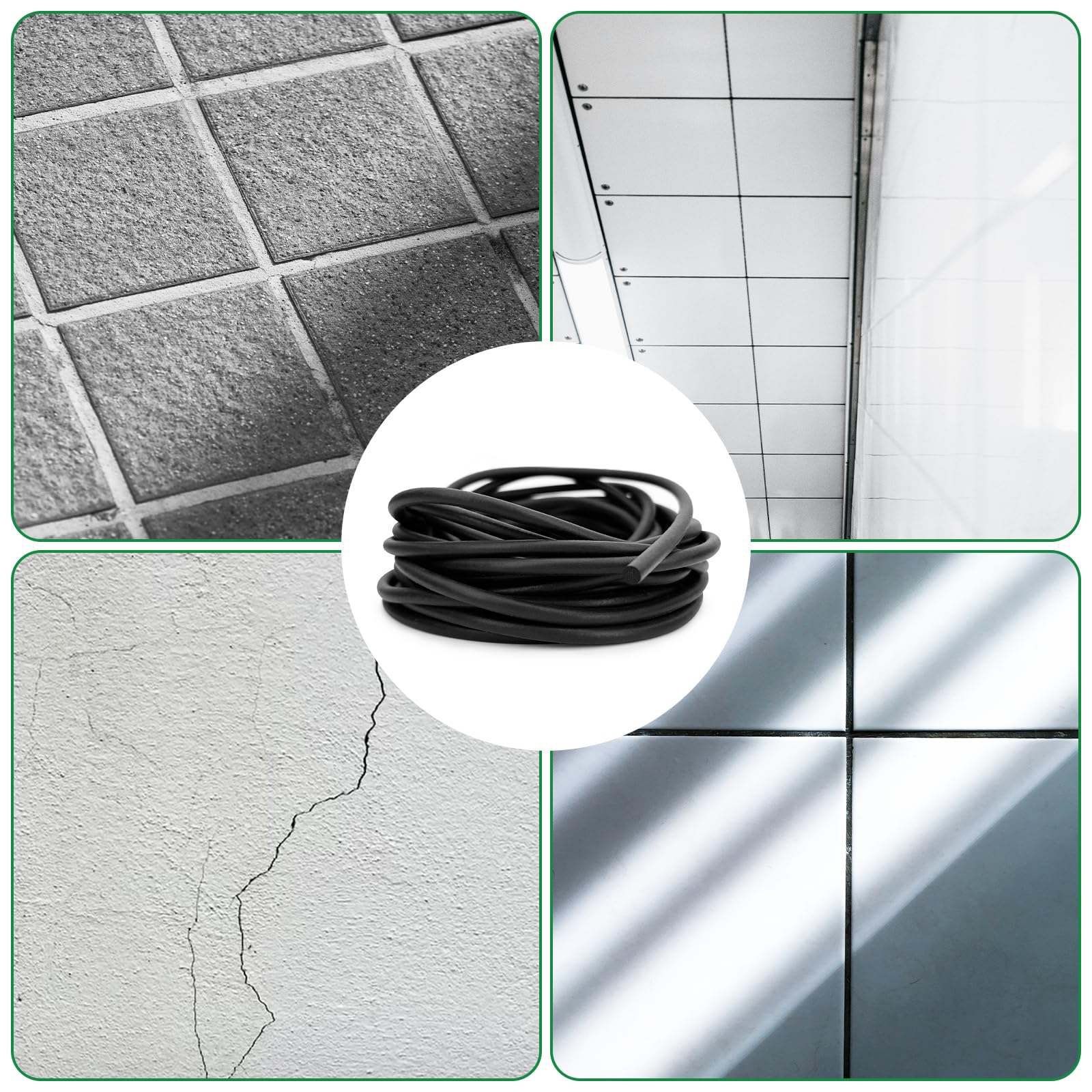SDLDEER PE Rundschnur Fugen-Dichtschnur 13 mm X 5 m Durchmesser Fugenfüllprofil Rund EPDM Fugenabdichtung und für die Nahtdichtung von Türen und Fenstern, Wänden und Decken