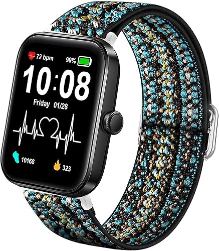 Compatible con correas de reloj inteligente AITAFY, correa de repuesto ajustable de nailon elástico Sahouden compatible con AITAFY ID207FVYAO