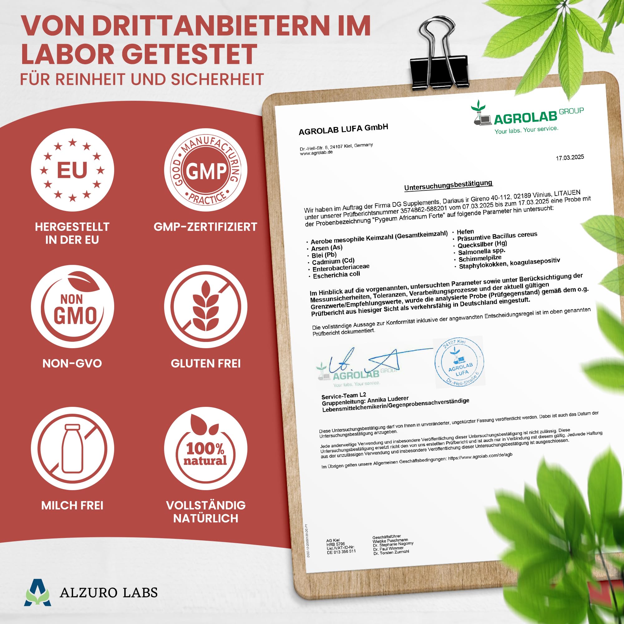 Pygeum africanum | 5.000 mg Äquivalent | 250 mg 20:1 Rinden-Extrakt (13% Phytosterole) | 120 vegane Kapseln | 4-Monats-Vorrat | Prunus africana | GMP & Laborgeprüft