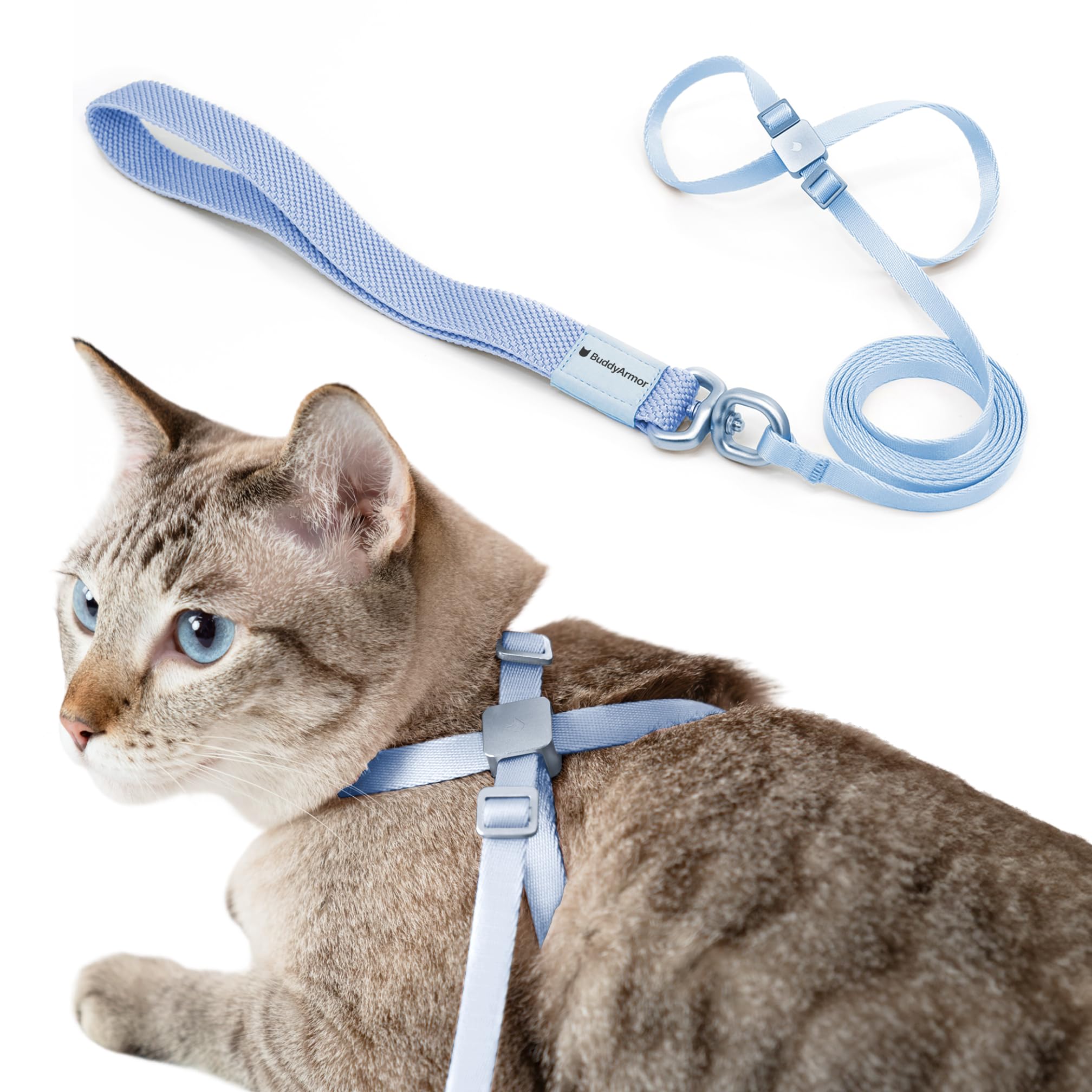 Arnés y correa para gatos 2 en 1, diseño de premio de bronce IDA de Estados Unidos, a prueba de escape y antiasfixia, para caminar y entrenar, peso ligero para gatitos y gatos pequeños y