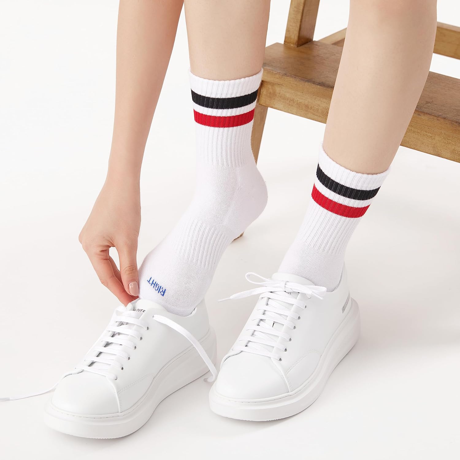 PERFECT CORNER Cotton Striped Athletic Quarter Socks with Cushioning & Arch Support for Running & Workouts - Image 2
