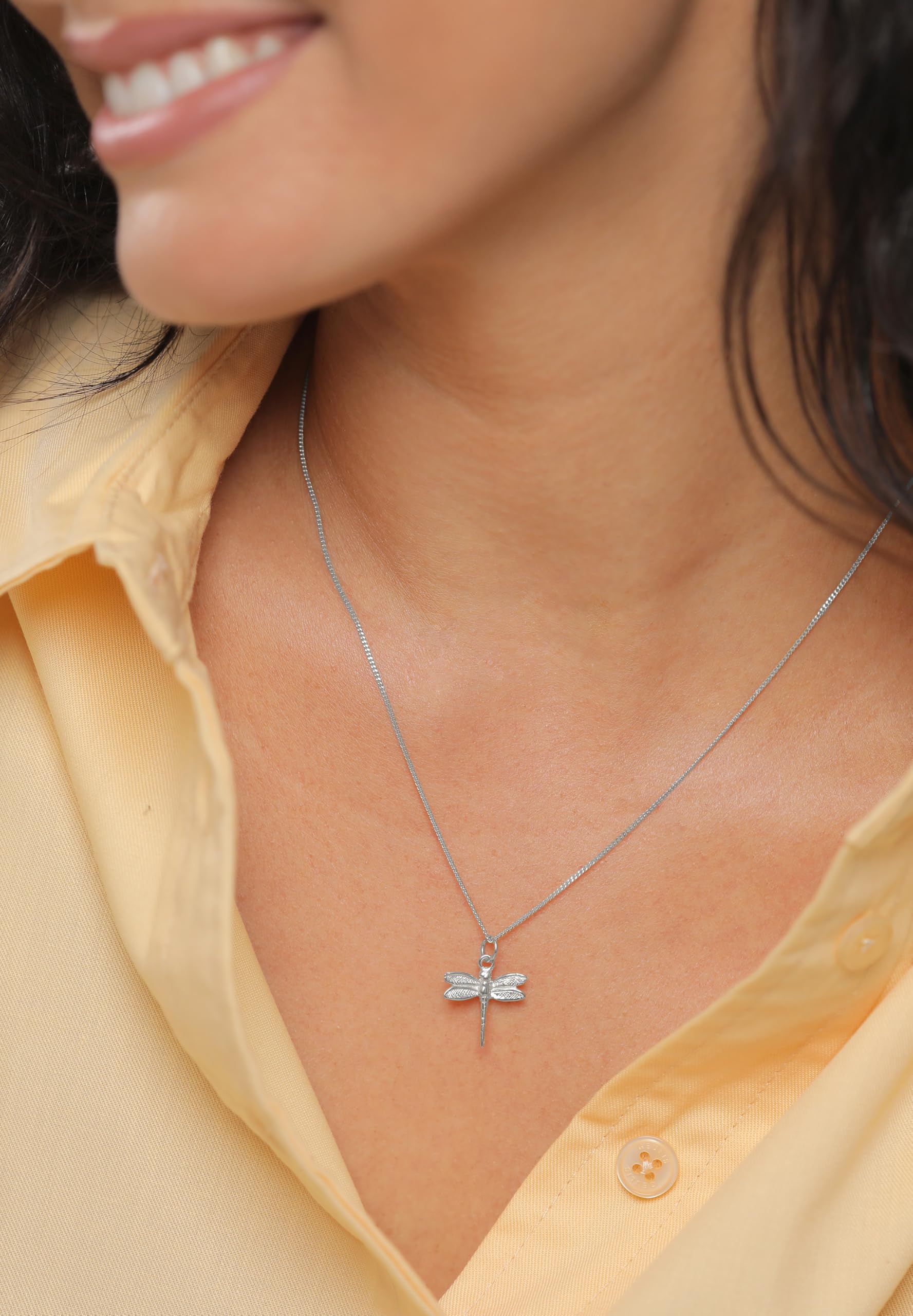 Elli Collares Mujeres Tanque Libélula Colgante Filigrana en Plata de Ley 925
