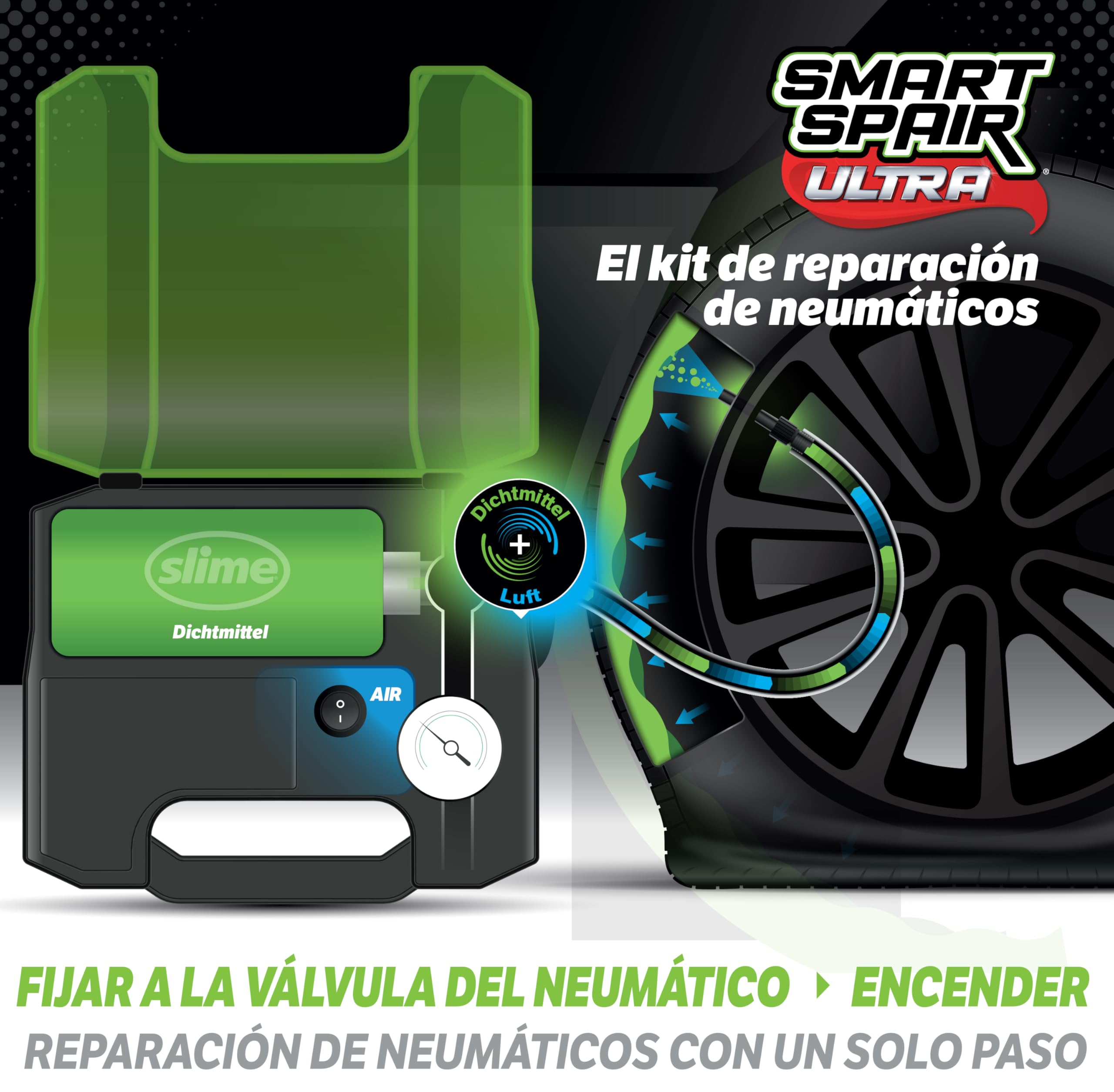 Slime 50159-5 Equipo de Reparación de Neumáticos Pinchados