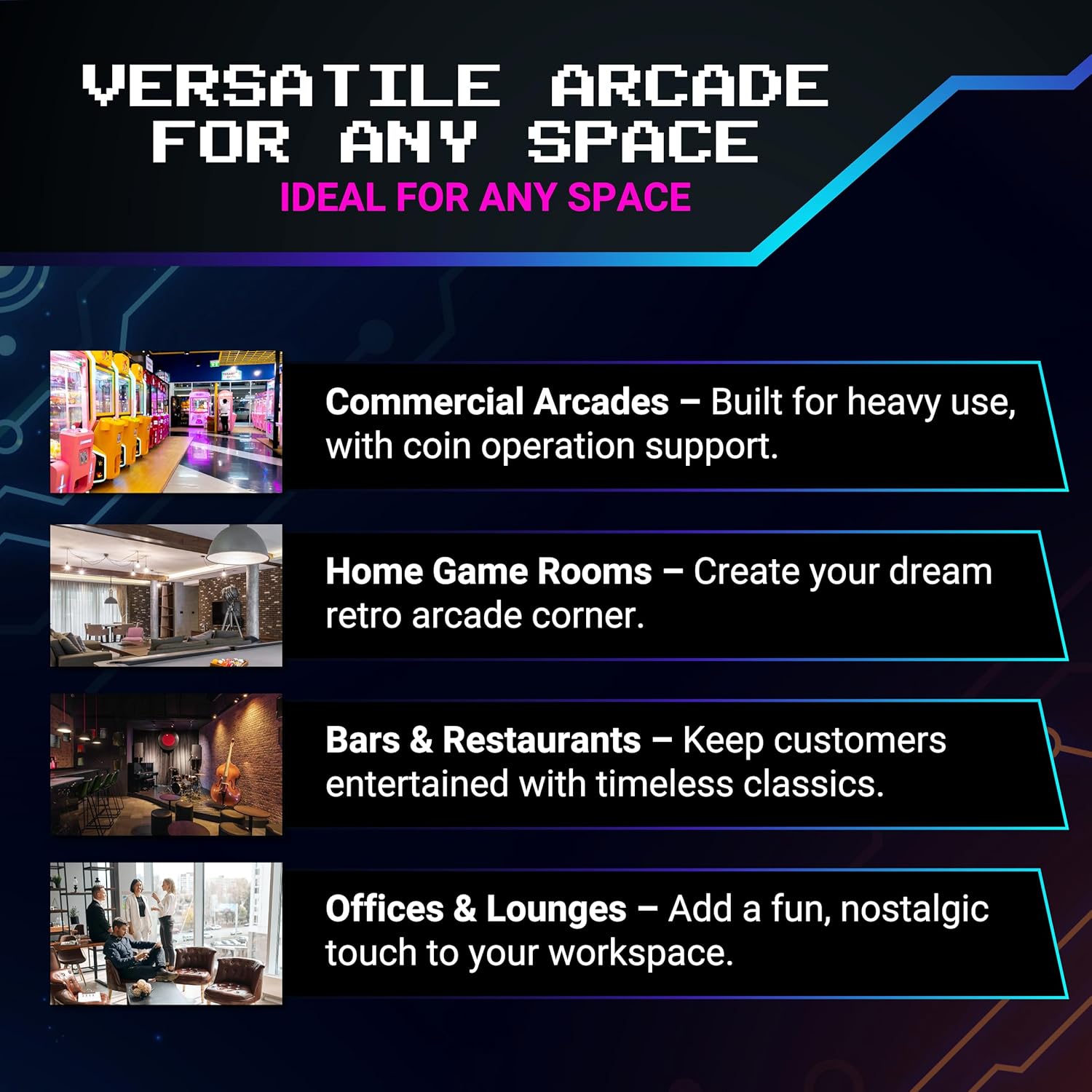 West State Gamerooms Cocktail Arcade Machine – 2 Player Retro Arcade Table with 516 Games – 26" LCD Screen, Track Ball, LED Lights, Chrome Bar Stools – Pre-Assembled Coin/Free Play Cabinet