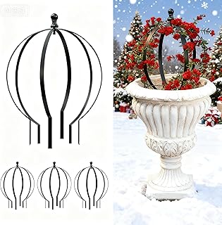 10 Round Trellis Ideas for Soft Garden Shapes and Climbing Plants 37 4 Pcs Large Metal Circle Trellis 17 x 13 Inch Garden Sculpture Globe Tre...