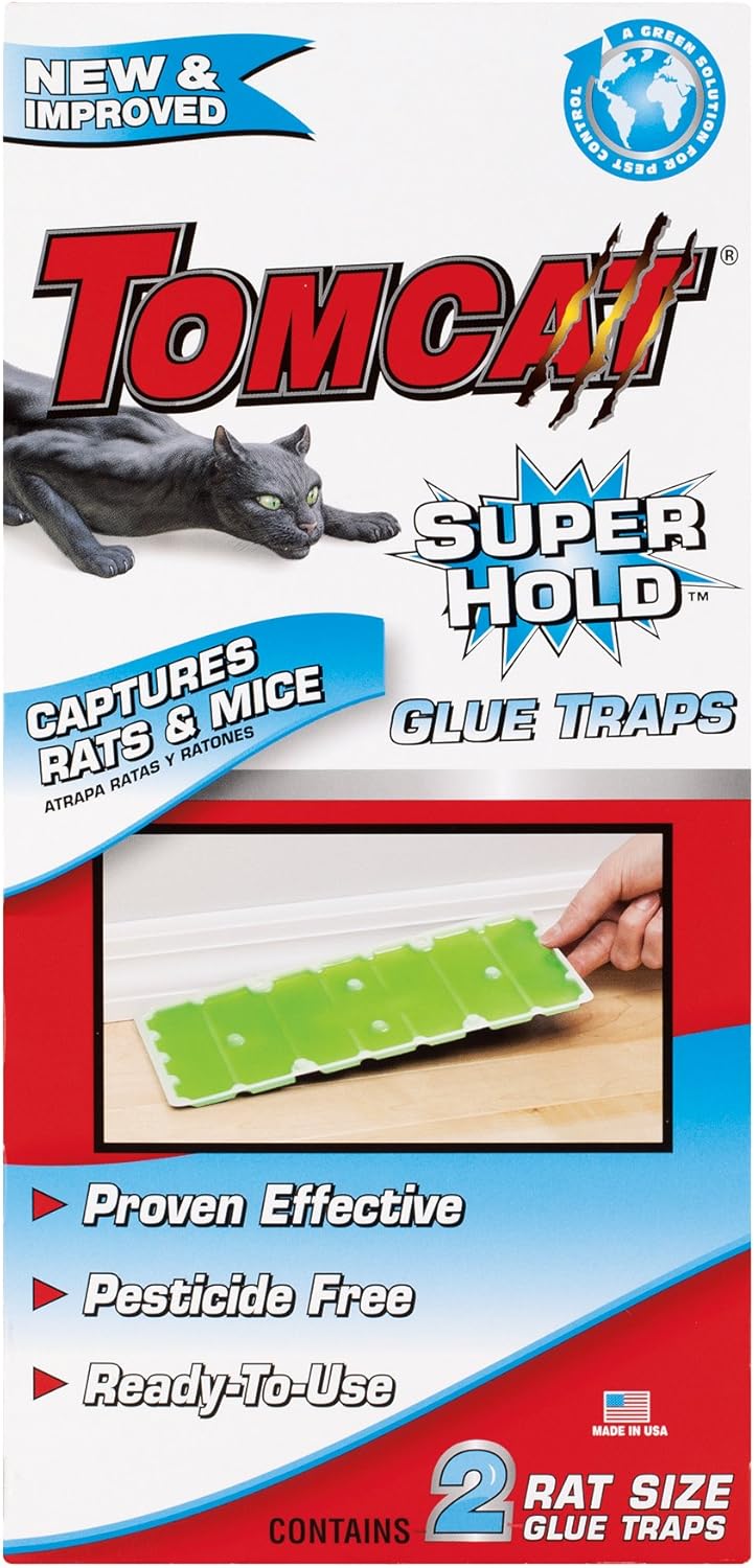 Tomcat Super Hold Rat Size Glue Traps, 2Pack (Super Hold