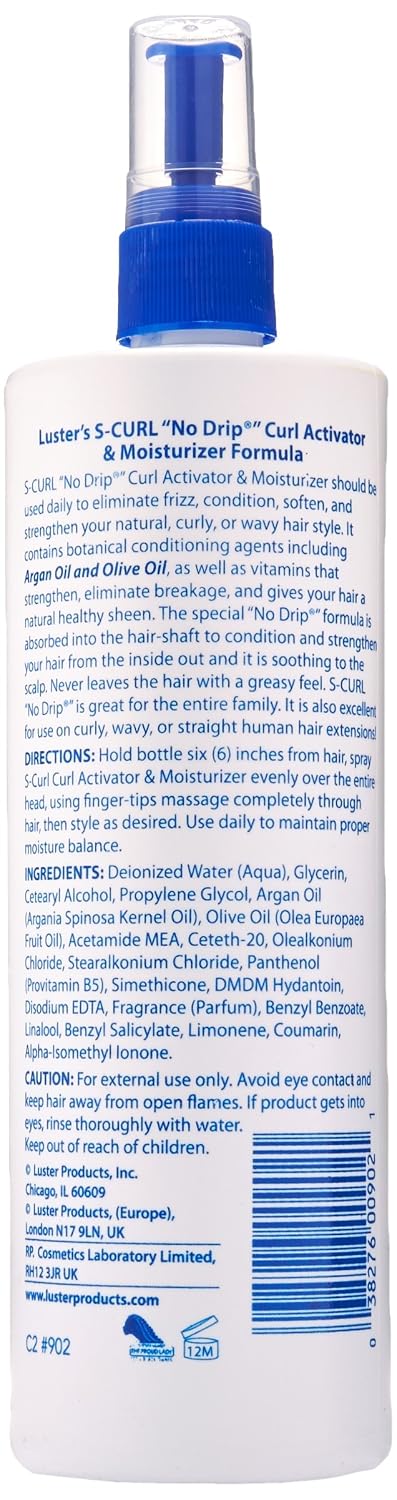 Luster's S Curl No Drip, Curl Activator Moisturizer, 16 Fl Oz
