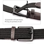 2 Pack Mens Elastic Belt, Braided Golf Belt For Men, Woven Stretch Belt Boys Belt For Father's Day
