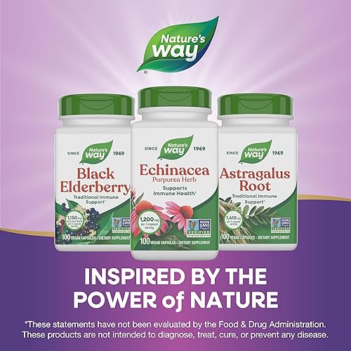 Miniatura 14 de Nature's Way Echinacea Purpurea, 1,200 mg por porción, 180 VCaps