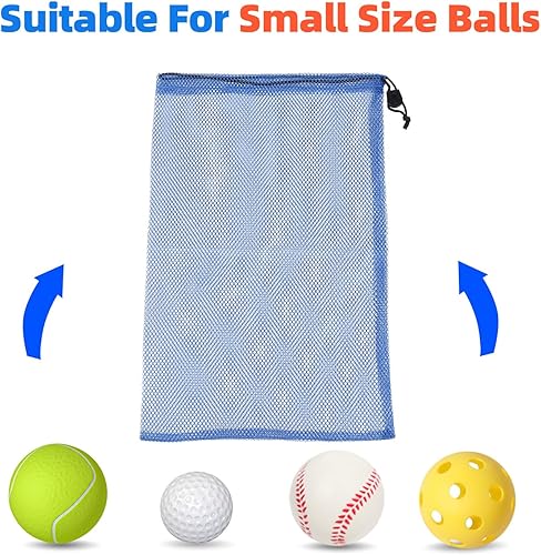 Vista 2 de GSE Games & Sports Expert Bolsa de malla con cordón para béisbol, pelotas de pickleball, pelotas de golf, gimnasio, equipo de natación, lavandería