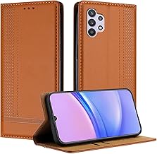Cover for Samsung Galaxy A32 5G, Premium PU Leather Flip Book Case with [Card Slots] [Stand Holder] [Magnetic Closure] Cover for Samsung A32 5G - Brown