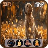 リラックスできる犬の映像：テレビ向けの落ち着いたペットシーンと動物の音の雰囲気