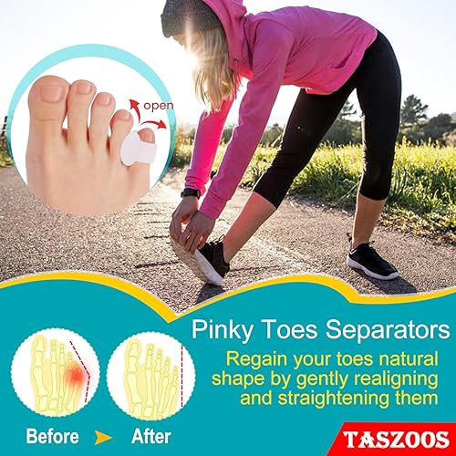 Miniatura 2 de Separadores de dedos de gel, 14 espaciadores de dedos meñique, corrector de juanetes, restaura los dedos de los pies a su forma original, alivia los